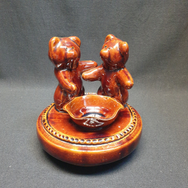 Боченок с мишками для меда,варенья. Обливная глазурная керамика, майолика.. Картинка 15